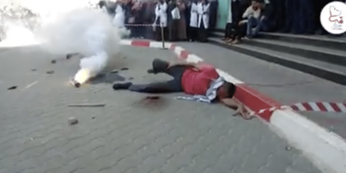 هذا الفيديو قديم وليس لمحاولات فلسطينية تزييف إصابات جراء الحرب الإسرائيلية